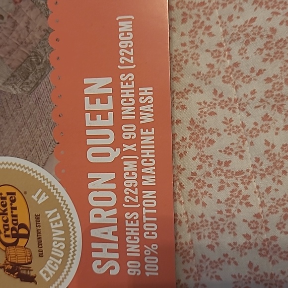 NWT Alicia Queen 100% cotton quilt creams, greens  & rose colors Sz queen - Picture 2 of 10